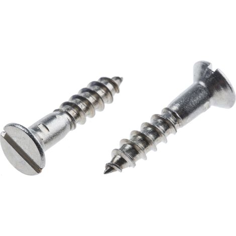 Vis à bois, No. 10, tête Fraisée 25mm, en Acier Inoxydable A2 304 ( Prix pour Boîte de 50 )