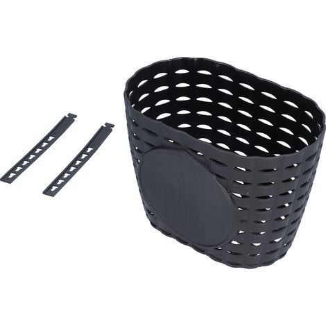 Panier de vélo enfant en plastique renforcé, résistant à l'usure et durable pour poussette ou courses, noir (1/5)