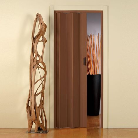Porta a Soffietto da Interno 83x214 cm in PVC Dalia Noce Pastello (1/3)