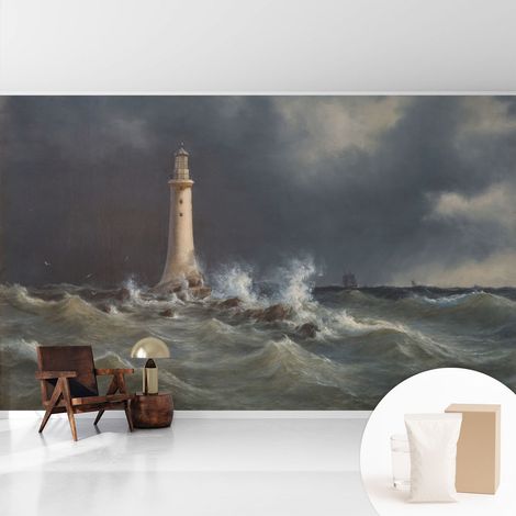 Tapete Vliestapete mit Kleber Wandtapete modern - Tapete mit Motiv - Tapete Schlafzimmer Seestürme 416x254 cm (1/5)