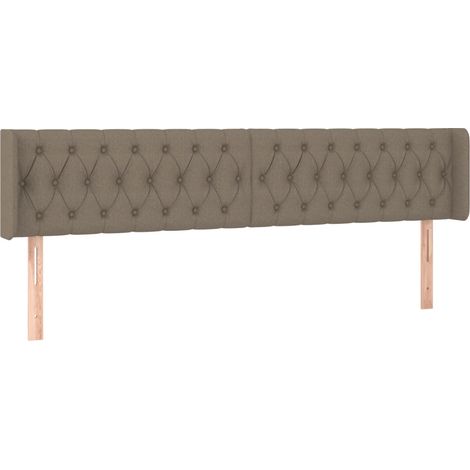 Maison Exclusive - Cabecero de tela gris taupe 183x16x78/88 cm (1/5)