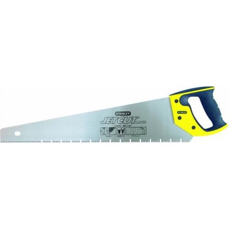 Stanley – Scie égoïne pour panneaux de plâtre 220037 – Lame acier suédois 550mm – Denture Hard Point 7 dents/pouce – Coupe nette sans éclat