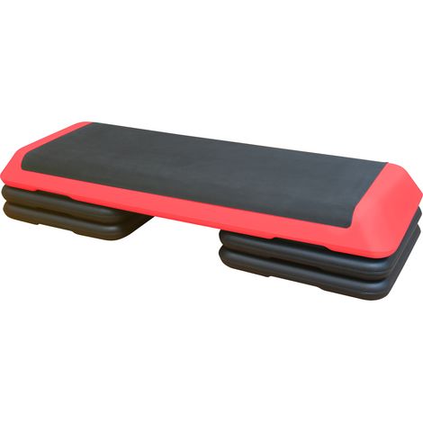 Plateforme d'aérobic 110 cm, hauteur réglable, avec 4 rehausseurs, stepper d'aérobic (1/5)