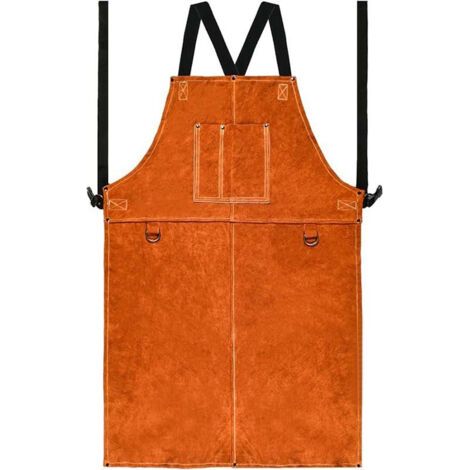 Tablier de Soudure,Tablier de travail en cuir pour homme,24"'x 36" Tablier de Cuisine Multifonctionnel (1/5)