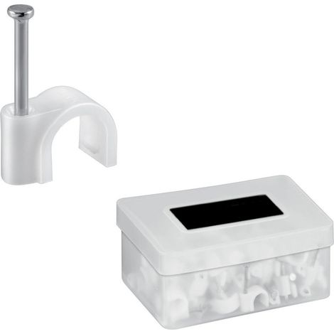 Trade Shop - 100 KABELSCHELLEN KABELSCHELLEN 12 MM MIT RUNDEM ELEKTRISCHEN KABELNAGEL -