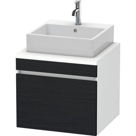 Meuble de sous-console DURASTYLE 512x600x548mm chêne noir / blanc mat