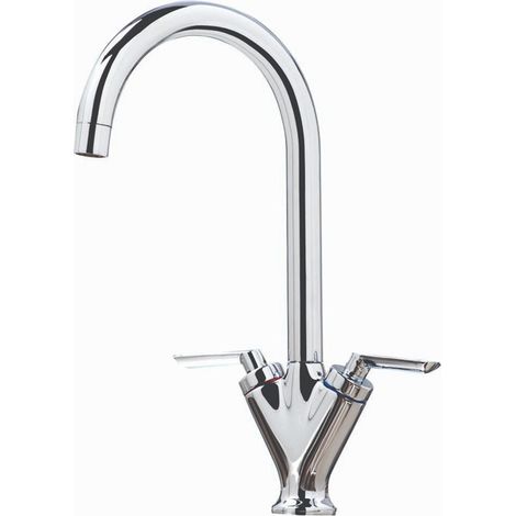 Orbit Olicana Kitchen Sink Mixer Tap Dual Handle - Chrome (1/4)