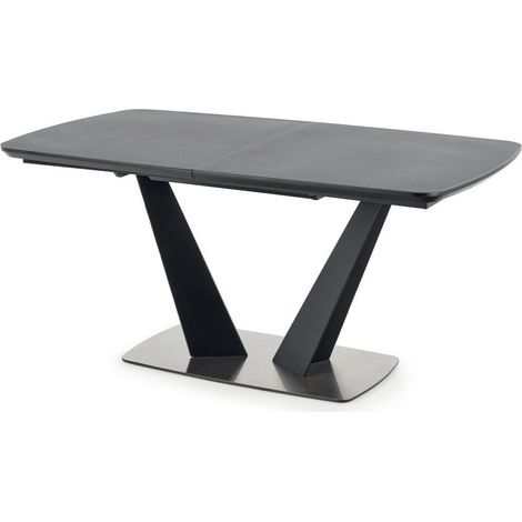 Mesa Houston 935 , 76x90x160cm, Alargamiento, MDF, Vidrio templado, MDF, Metal (1/5)