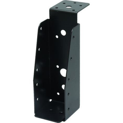 Support de poteau noir galvanisé pour poutres de 5 x 15 cm - Par