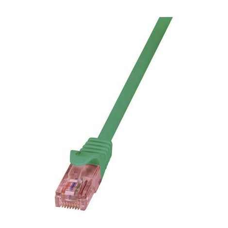 LogiLink CQ2055U RJ45 Câble réseau, câble patch CAT 6 U/UTP 2.00 m vert ignifuge, avec cliquet d'enc (1/2)