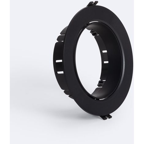 Portafaretto Downlight da Incasso Circolare Orientabile per Lampadina LED GU10 AR111 Foro Ø135 mm Nero