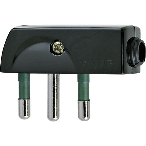 VIMAR - 00207 2P+T 16A SPA17 90° schwarzer Stecker