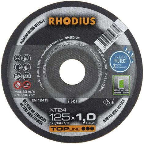 DISQUE À TRONÇONNER DROIT RHODIUS XT24 210450 115 MM 22.23 MM 1 PC(S) (1/4)