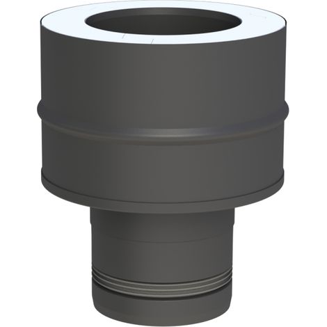Jeremias PELLET-LINE Übergang EW-PV/DW-FU Edelstahl schwarz Ø 80 mm (1/2)