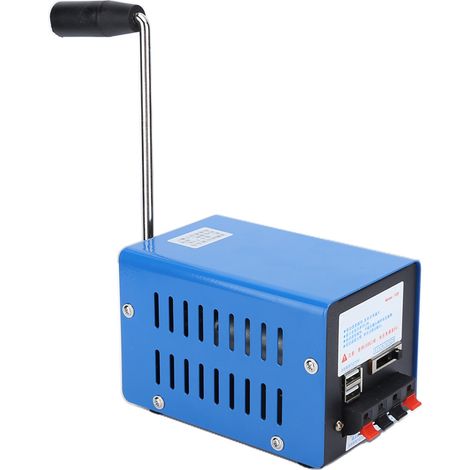 Générateur à manivelle de grande puissance, portable et d'urgence pour l'extérieur, avec charge USB pour téléphone/ordinateur. (1/5)