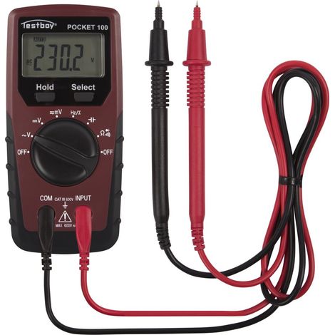 Testboy TB Pocket 100 Multimetro portatile digitale CAT III 600 V Display (Counts): 4000 (1/2)