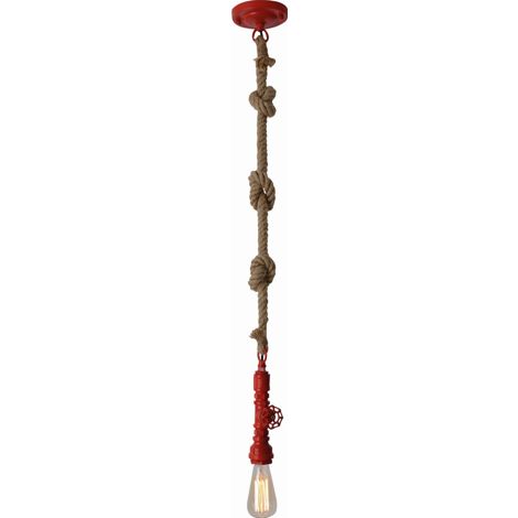Naeve REGIA Plafonnier Slim Suspension Rouge 1xE27