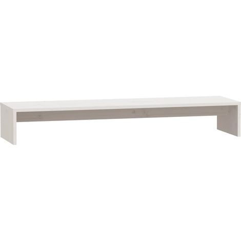 Soporte para monitor 100 x 27 x 15 cm madera maciza de pino blanco 020029198