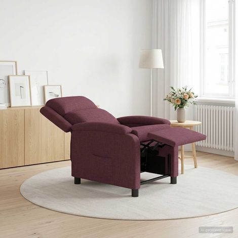 vidaXL Recliner Morado Tela (1/5)