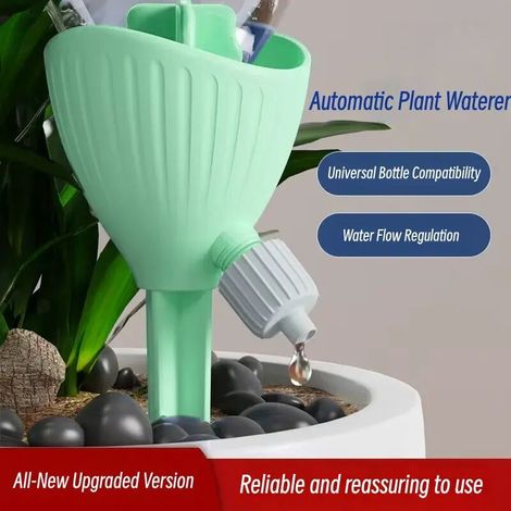 (2 pièces) Piquets d'arrosage automatiques pour plantes d'intérieur en pot, système d'irrigation goutte à goutte pour plantes grasses.