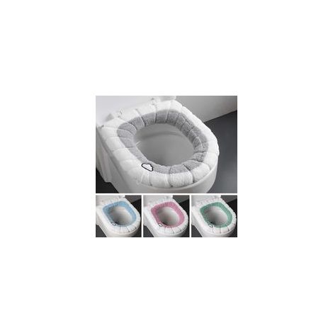 4 Pièces Coussinets de Housse de Siège de Toilette,Housses de Siège de Toilette en Peluche, Épaissir Housse pour Abattant de WC Coussins,Coussin de Siège de Toilette Lavable pour D'Hôtel Familial (1/5)