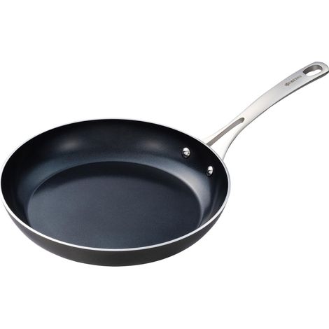 Kyocera Padella in ceramica, con rivestimento antiaderente in ceramica, 26 cm, priva di PFAS/PTFE, manico in acciaio inox, adatta a tutti i piani cottura, CFP-L10 (1/4)
