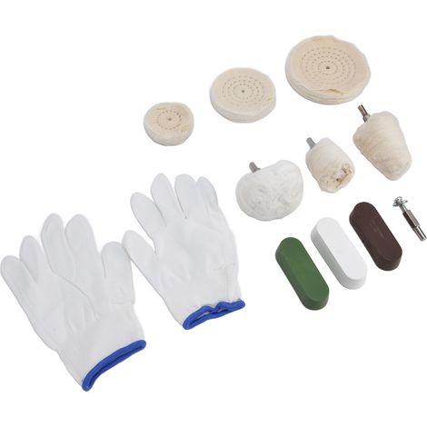 Kit 11 pièces polissage disques feutre tige pour cuivre meubles, roues lustrage (1/5)