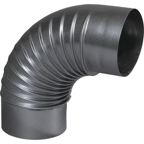 Coude plissé à 90° aluminié 97 mm - - 372970 - Coude plissé à 90° aluminié 97 mm - - 372970 (1/2)