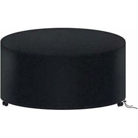 Housse de protection pour table ronde de jardin 180x90cm – Imperméable 210D Oxford – Cordon de serrage et sangles Click-Close – Sac de rangement inclus (1/5)