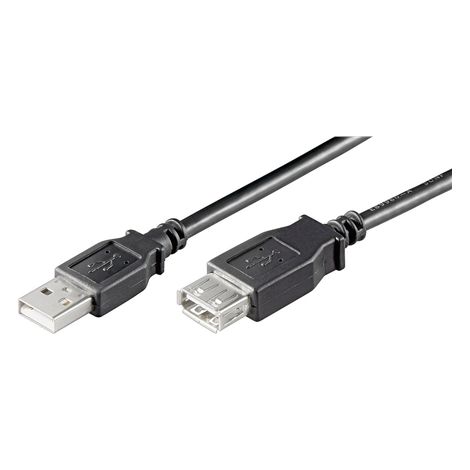 Goobay  Cable de extensión USB  Hembra  USB tipo A de 4 pines  Macho  Negro  USB tipo A de 4 pines  3 m (1/4)