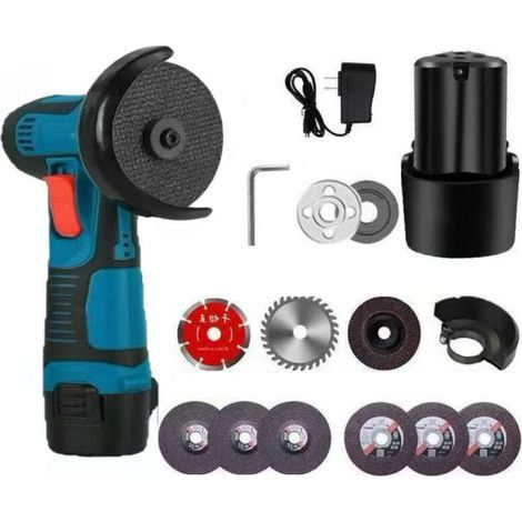 Mini-Akku-Winkelschleifer mit 12V-Bürstenlosmotor und Kupfermotor, multifunktionales Rotationswerkzeug für kleine, präzise Heimwerkerarbeiten (1/4)