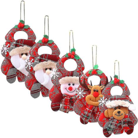 Décorations de Noël : cerf, bonhomme de neige, pendentif pour sapin. (1/2)