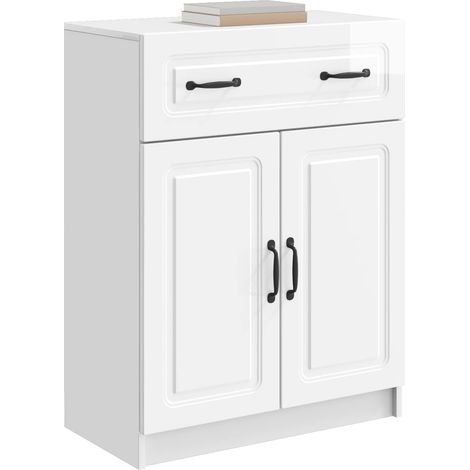 Maison Exclusive - Credenza Bianco Lucido 66 x 34,5 x 87 cm Legno ingegnerizzato