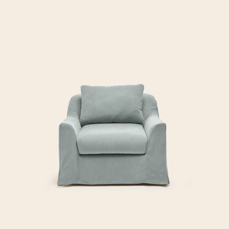 Fauteuil en Revêtement en tissu naturel CLARIBEL