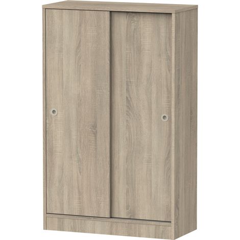 Armario bajo multiusos Tibet 2 correderas acabado roble cambrian, 120 cm(alto)74 cm(ancho)33 cm(largo) (1/5)