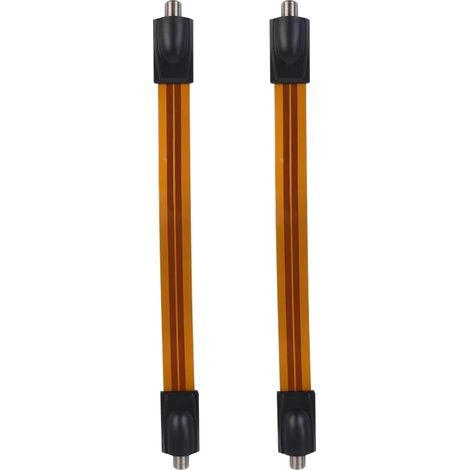 Lot de 2 câbles de raccordement coaxiaux Plats de Type F – Fenêtre et Porte F Femelle vers Femelle Compatible avec antenne TV (1/5)