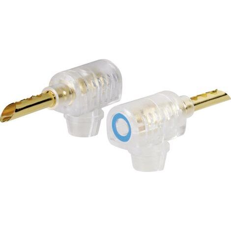 Fiche banane mâle coudée Ø de la broche: 4 mm BKL Electronic 0106002 rouge 1 pc(s) (1/2)