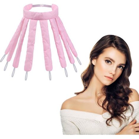 BelleRise - Bandeau à bigoudis sans chaleur en forme de pieuvre, bigoudis en ruban de soie doux pour la nuit (1/5)