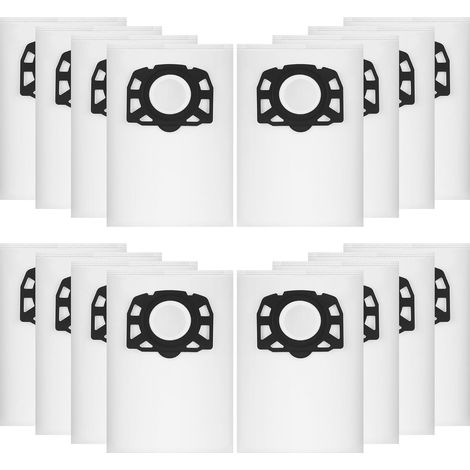 16 pezzi di sacchetti per aspirapolvere compatibili con Kärcher WD4 WD5 WD6 WD5 P WD6 P MV4 MV5 MV6, sacchetti filtro in tessuto non tessuto 487, sacchetti filtro per aspirapolvere a secco e a umido, 