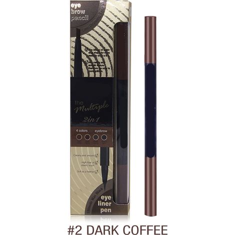 Stylo sourcils waterproof double pointe, crayon eye-liner 2, outil maquillage yeux longue tenue (1/3)
