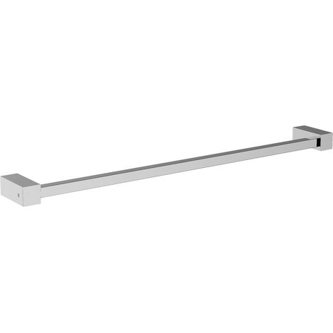 BERNSTEIN - Toallero de pared 1 barra cuadrado Cromo 62x8cm (LxP) diseño acero inoxidable - Serie OLA Cromo (alto brillo)
