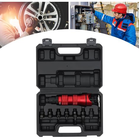 Kit de pinces à écrou de rivet avec sac de transport robuste, kit adaptateur d'écrous à riveter pour perceuse électrique (M3, M4, M5, M6, 8-32, 10-24, 10-32-1/4-20), outil d'écrou à riveter (1/5)