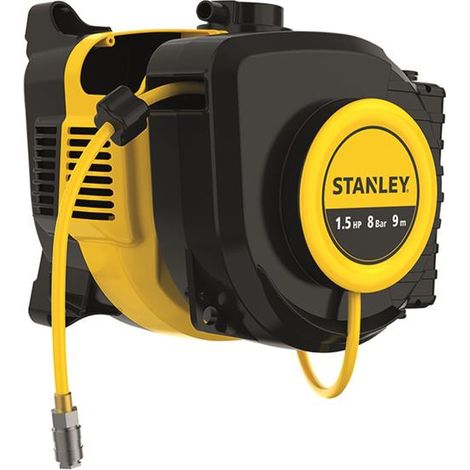 Stanley SACMD15WE Wall Mounted 8 Bar Compressor Oil Free 1.5HP Compact Design (1/2)