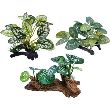 Plantes artificielles pour aquarium, plantes de soie pour aquarium, herbe aquatique, décoration pour premier plan (3 herbes vertes) (1/4)