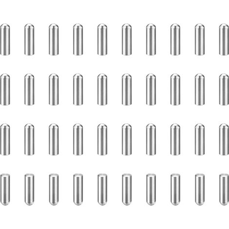 70Pcs Goujons Cylindriques À Tête Ronde 2.8mm x 8mm GB831 Argent (1/5)
