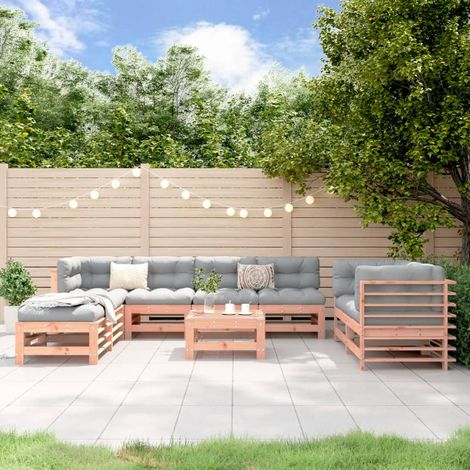 9-tlg. Garten-Lounge-Set Massivholz Douglasie (1/5)