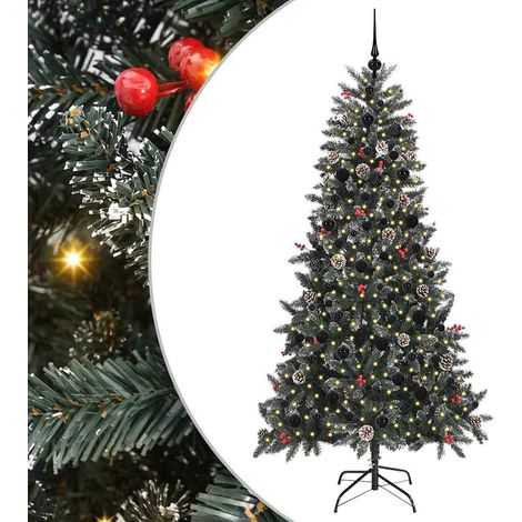 Árbol de Navidad artificial Verde 210 cm PVC, Plástico y Acero vidaXL (1/5)