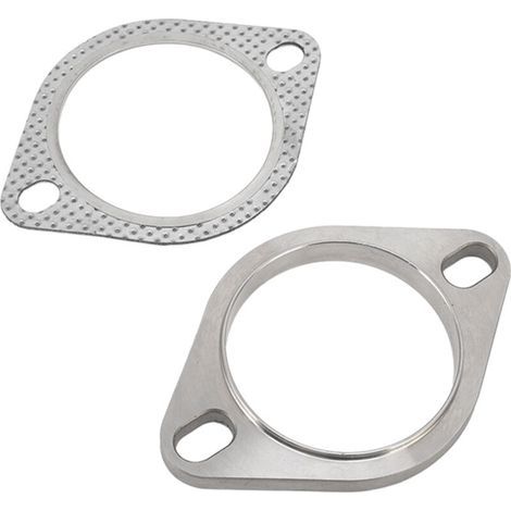 Kit de raccord d'échappement universel en alliage métallique – 2 boulons, bride de 76 mm pour collecteurs catback et tuyaux de descente (1/5)