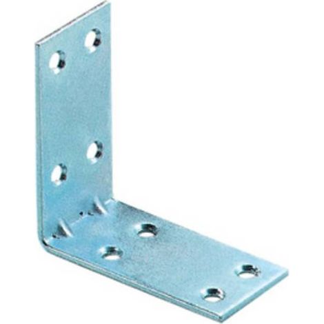 50 x PIASTRINA A 8 FORI 169 ANGOLO ZINCATA 30X2X30 MM