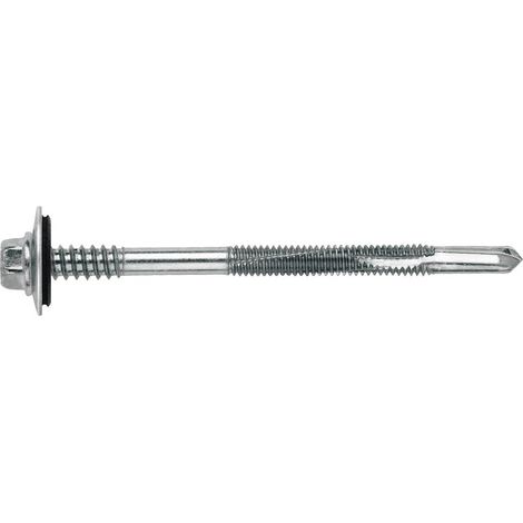 Vis Pointe Foret pour baie Sandwich n 5 bichromaté avec rondelle P-16 5,5/6,3 x 75